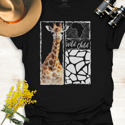 Africa Giraffe Wildlife T-Shirt - Wild Child 🦔