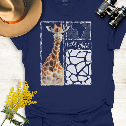 Africa Giraffe Wildlife T-Shirt - Wild Child 🦔