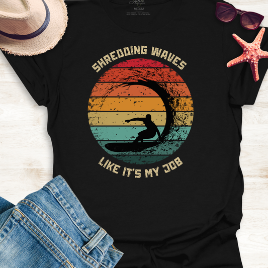 Surfing's My Job - Adult T-Shirt