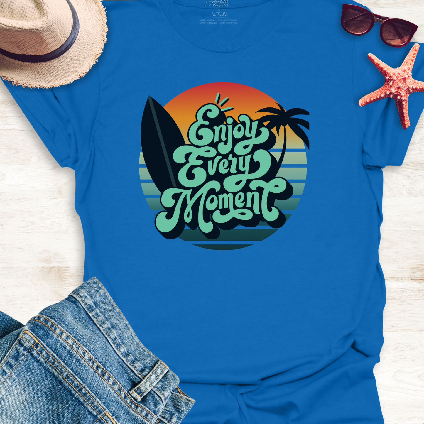 Daddy & Me Bundle - Enjoy Every Moment Matching Tees in Blue