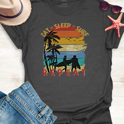Surf Repeat - Adult T-Shirt