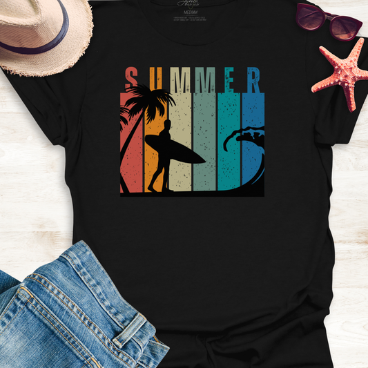 Summer Surf - Adult T-Shirt